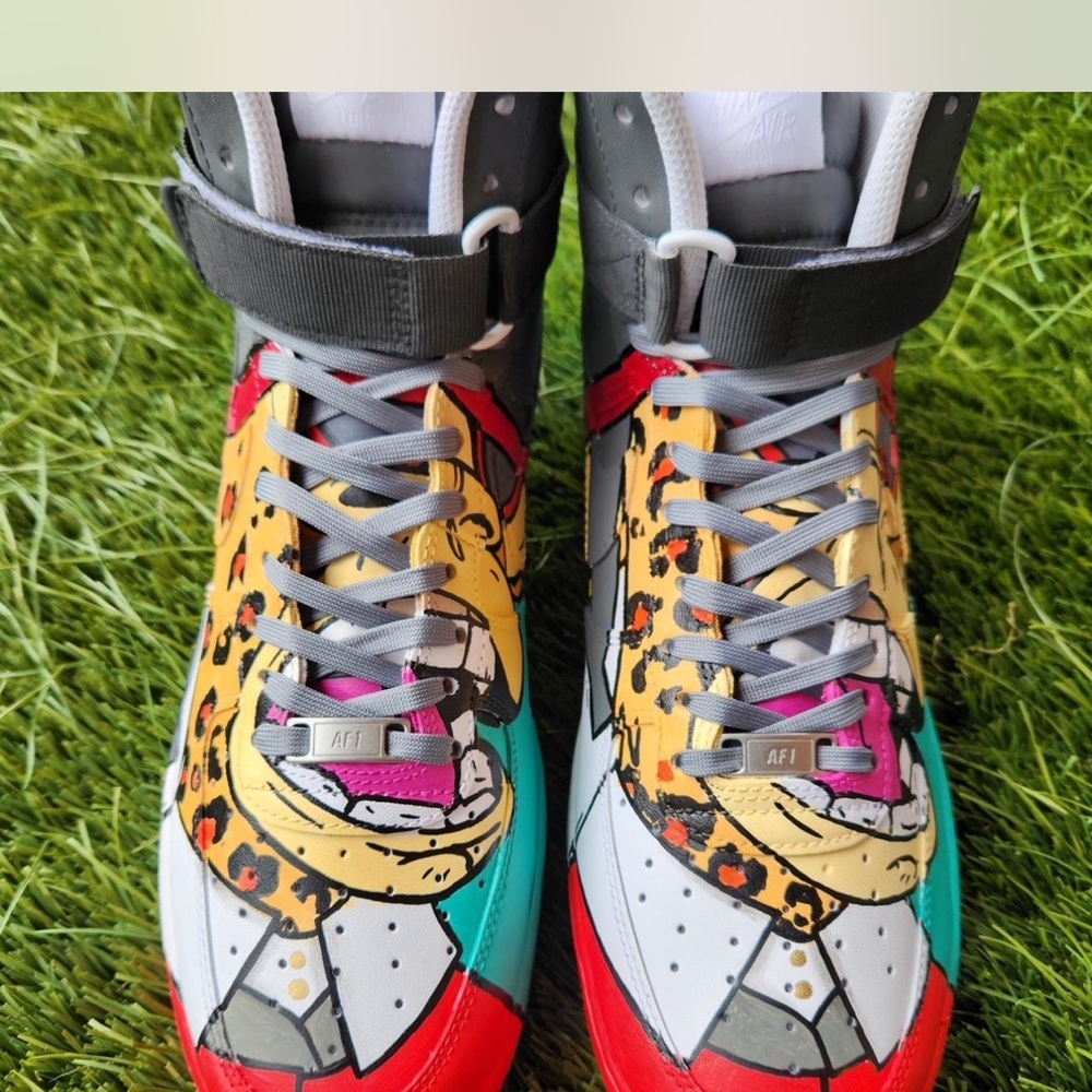 Hand painted custom Air Force 1s. New never worn. Mens 11.5